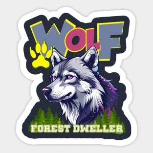 Wolf forest dweller Sticker